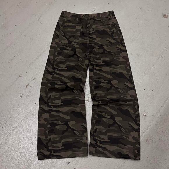 GREEN CAMO Baggy y2k DENIM 32 WAIST - Picture 4 of 7